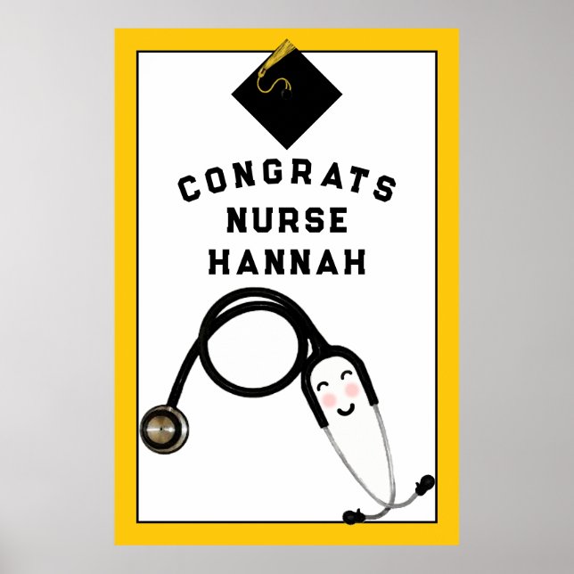 Personalised Nurse Graduation Poster (Front)
