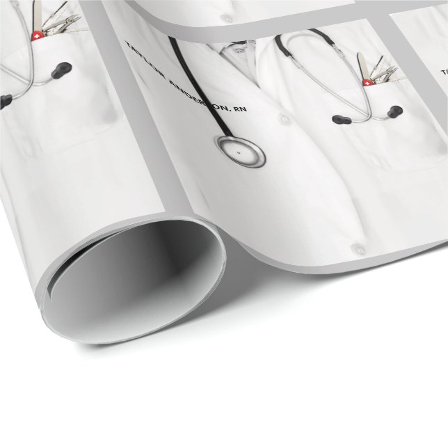 Personalised Nurse Graduation Wrapping Paper (Roll Corner)