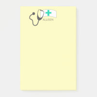 Personalised Nurse Hat Fun Yellow Stethoscope