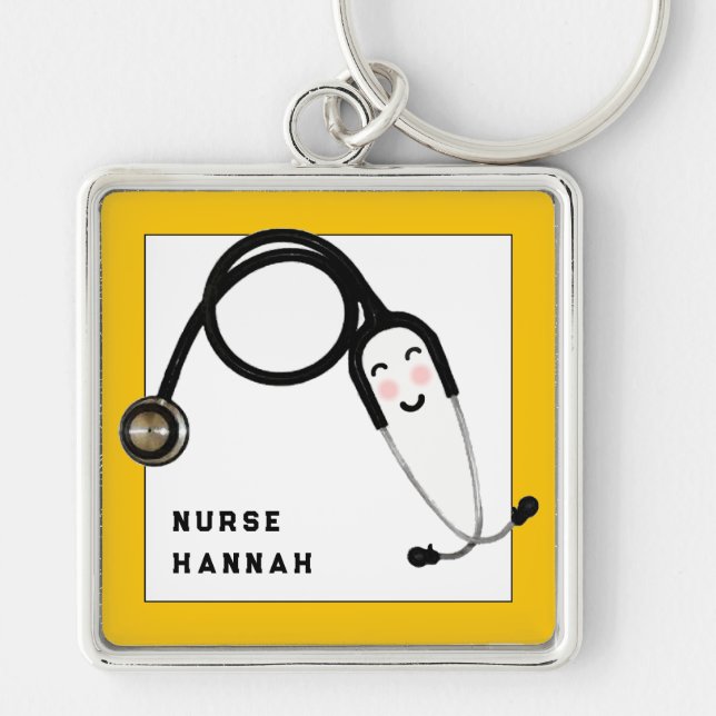 Personalised Nurse Key Ring (Front)