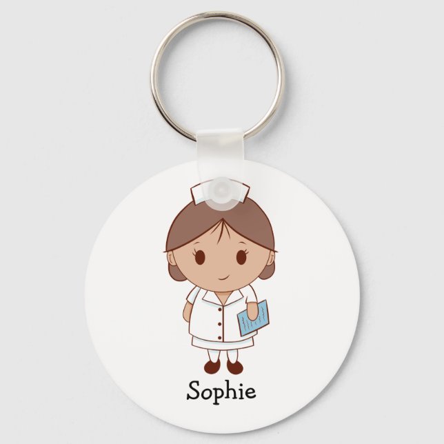 Personalised Nurse Key Ring (Front)