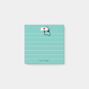 Personalised Nurse Medical Stethoscope With Lines Post-it Notes