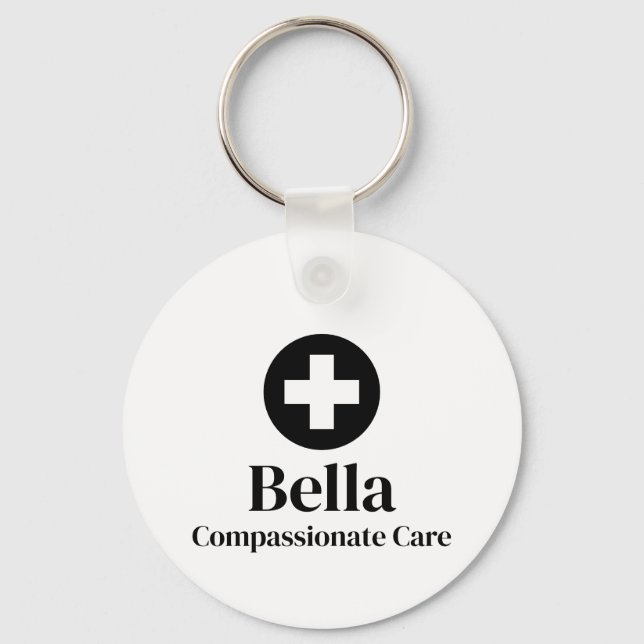 Personalised Nurse Name Keychain (Back)