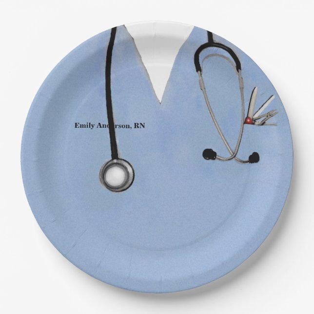 Personalised Nurse Paper Plate (Front)