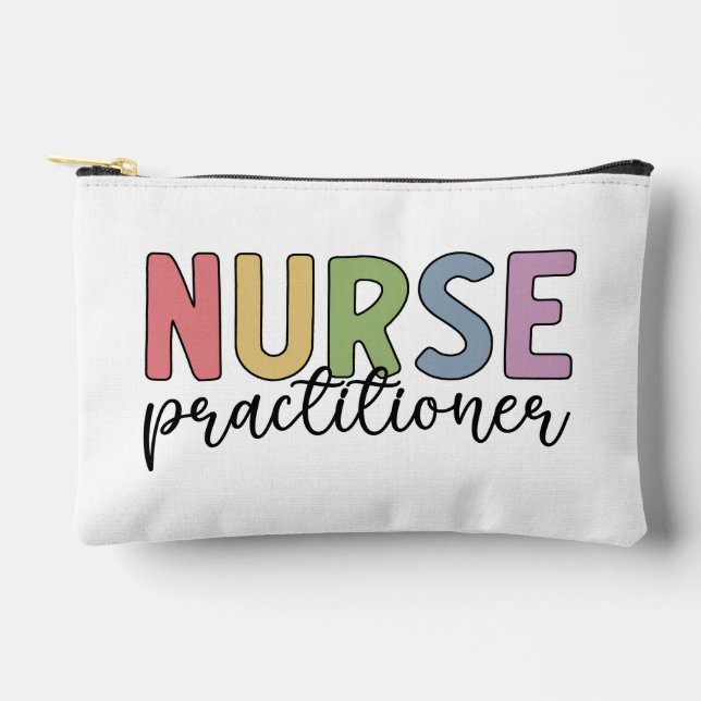 Personalised Nurse Practitioner NP Graduation Accessory Pouch (Front)