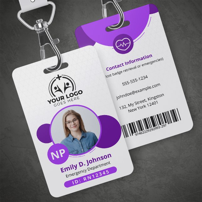 Personalised Nurse Practitioner NP Photo Name ID Badge (Creator Uploaded)