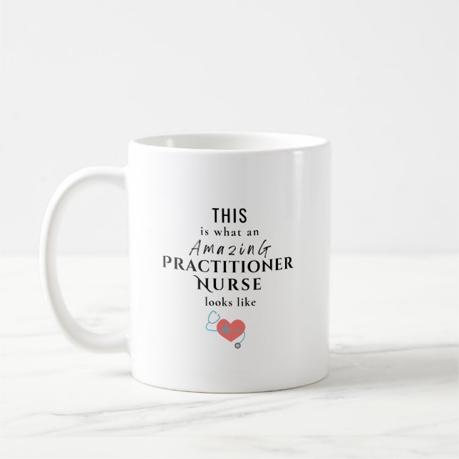 Personalised Nurse Practitioner Quote With Name Coffee Mug (Left)