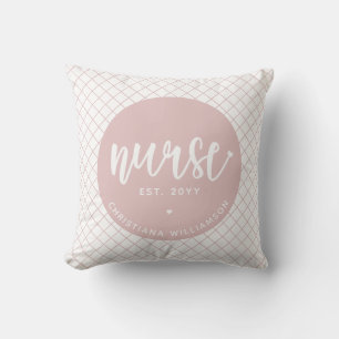 Personalised Nurse RN graduation Elegant Cushion