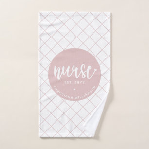 Personalised Nurse RN graduation Elegant Hand Towel