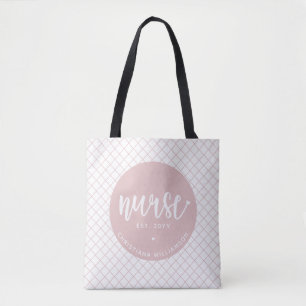 Personalised Nurse RN graduation Elegant Tote Bag