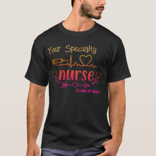 Personalised Nurse Speciality Graduation Year T-Shirt