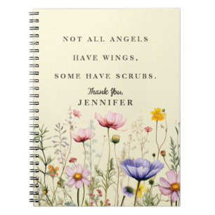 Personalised Nurse Thank You Not All Angels Notebook