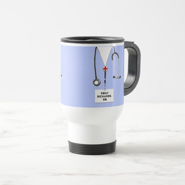 Personalised Nurse Travel Mug (Front Right)