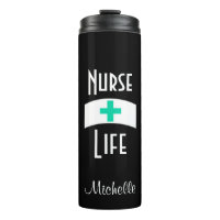 Personalised Nurse White Turquoise Nursing Cap