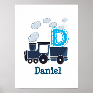 Personalised Nursery Name Art For Boy Poster