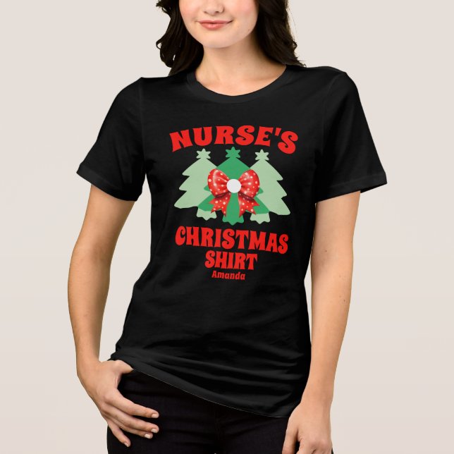 Personalised Nurse's Christmas Shirt (Front)