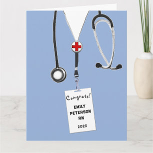 Personalised Nursing School Graduation Card