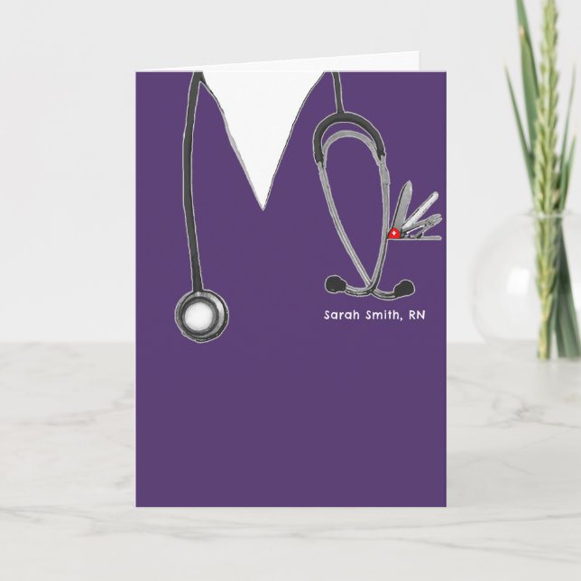 Personalised Nursing School Graduation Card (Front)
