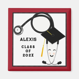 Personalised Nursing School Graduation Gift Magnet