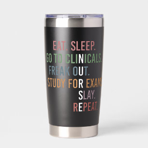 Personalised Nursing School student Funny Nurse Insulated Tumbler