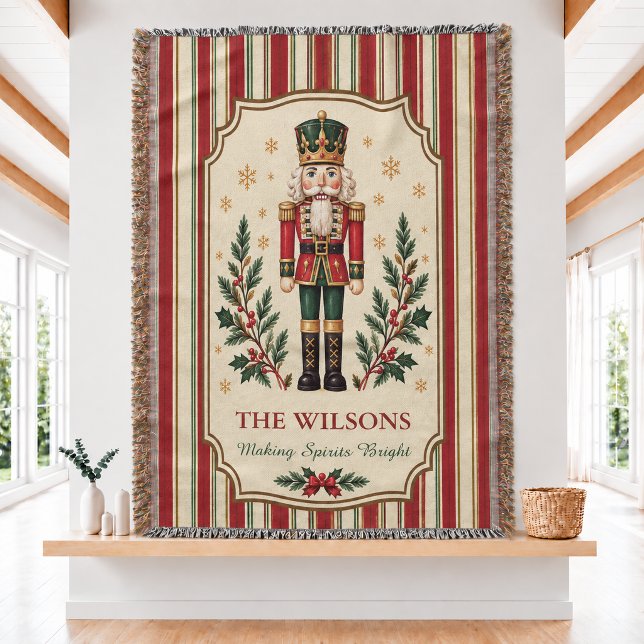 Personalised Nutcracker Chris Woven Throw Blanket  (Creator Uploaded)