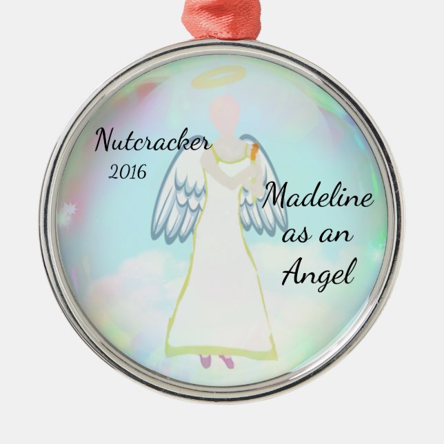 Personalised Nutcracker Ornament - Angel (Front)