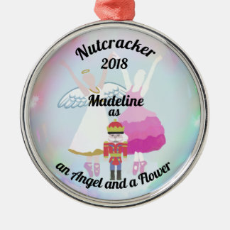 Personalised Nutcracker Ornament - flower and ange