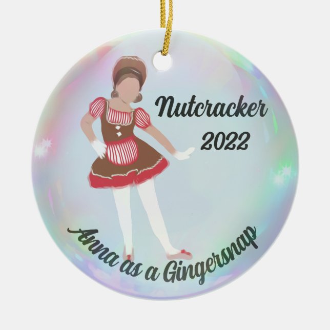 Personalised Nutcracker Ornament - Gingersnap (Front)