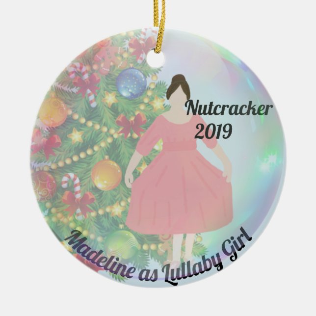 Personalised Nutcracker Ornament - Lullaby Girl (Front)