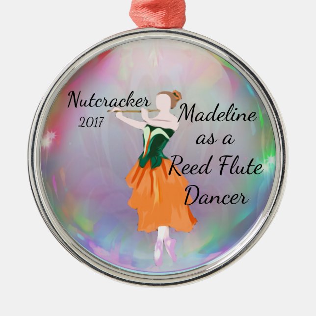 Personalised Nutcracker Ornament - Reed Flute (Front)
