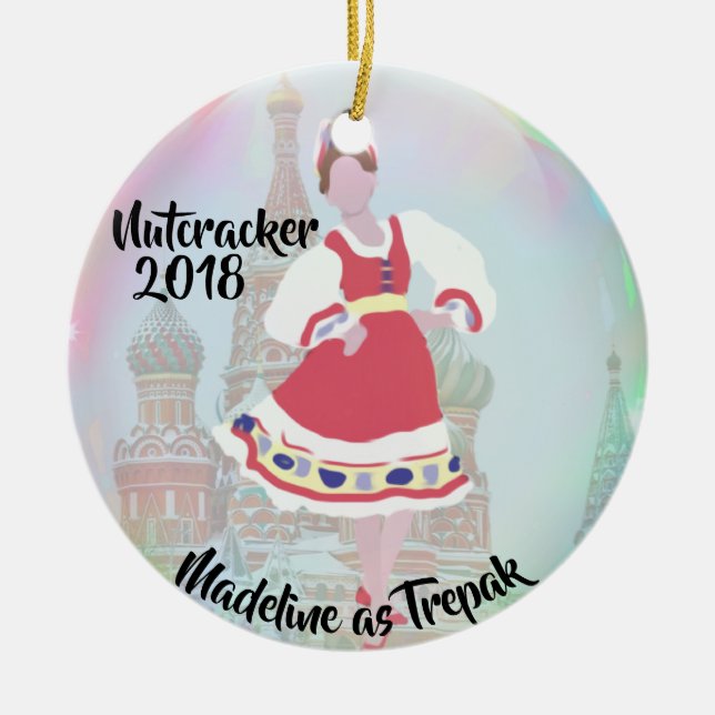 Personalised Nutcracker Ornament - Trepak/Russian (Front)