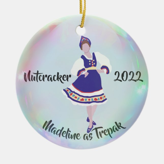 Personalised Nutcracker Ornament - Trepak/Russian (Front)