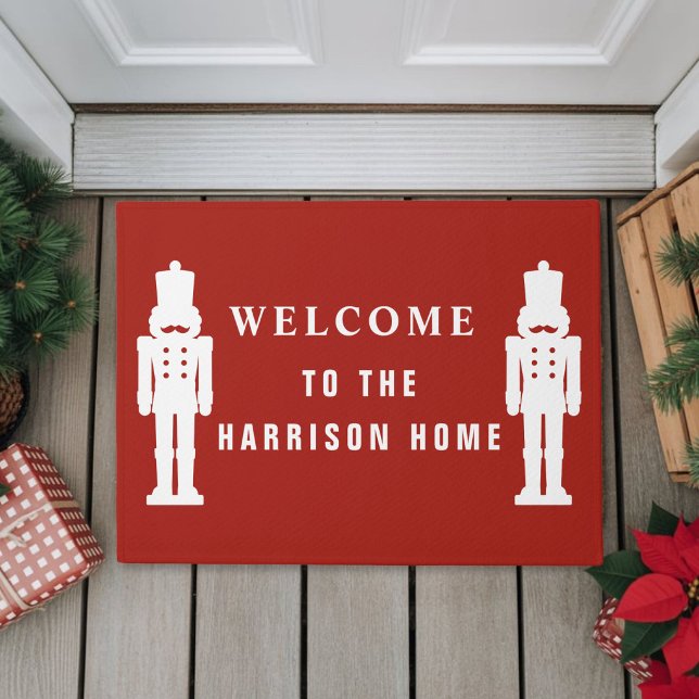 Personalised Nutcracker Red Christmas Doormat (Personalized Nutcracker Red Christmas Doormat
)