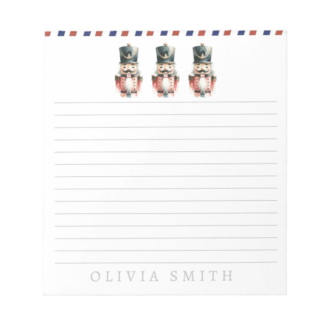 Personalised  Nutcracker watercolor Notepad (Front)