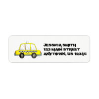 Personalised NYC Yellow Taxi Chequered Cab New Yor