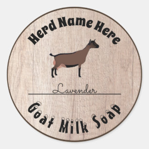 Personalised Oberhasli Goat Milk Soap Classic Round Sticker