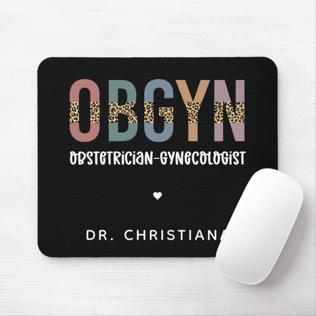 Personalised OBGYN Obstetrician Gynaecologist Mouse Pad (With Mouse)