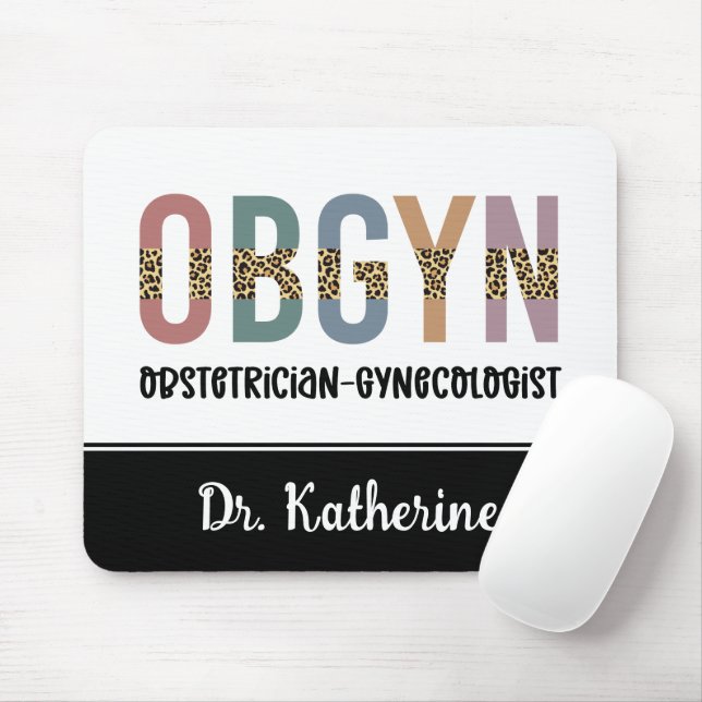 Personalised OBGYN Obstetrician Gynaecologist Mouse Pad (With Mouse)