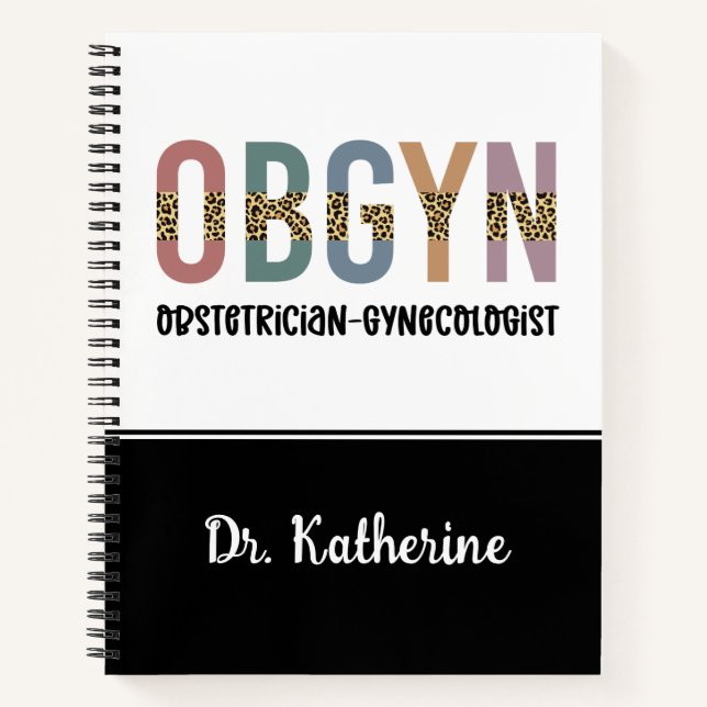 Personalised OBGYN Obstetrician Gynaecologist Notebook (Front)