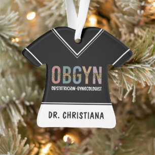Personalised OBGYN Obstetrician Gynaecologist Ornament