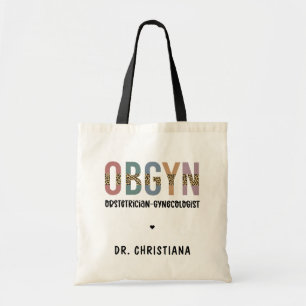Personalised OBGYN Obstetrician Gynaecologist Tote Bag