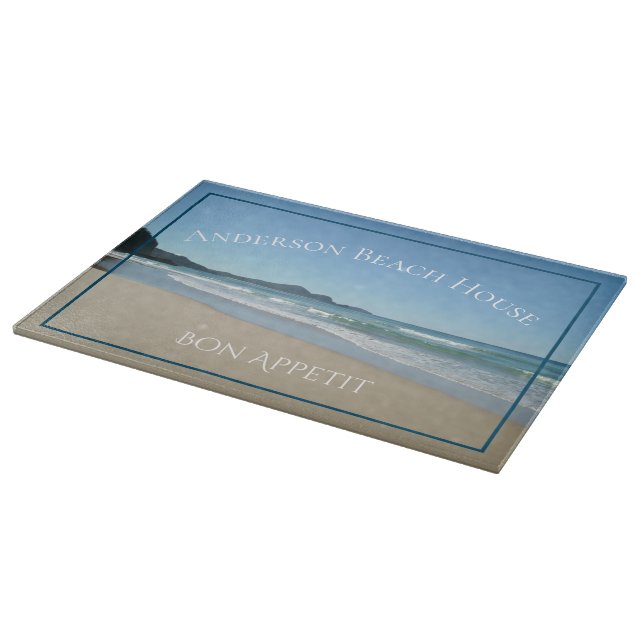 Personalised Ocean Beach Cutting Board (Corner)