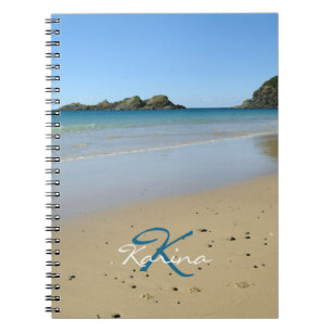 Personalised Ocean Beach Spiral Notebook