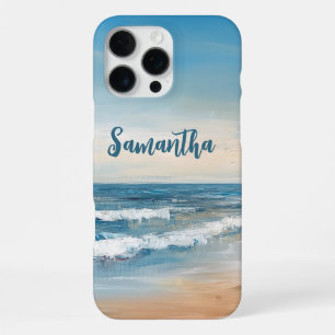 Personalised Ocean Beach Vacation Scene iPhone 16 Pro Max Case