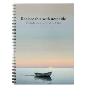 Personalised Ocean Sunset Notebook