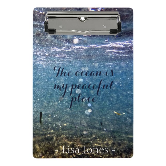 Personalised Ocean Underwater Mini Clipboad Clipboard (Front)