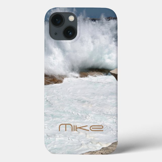 Personalised Ocean Waves Case-Mate iPhone 13 Case (Back)