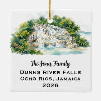 Personalised Ocho Rios Jamaica Ceramic Ornament