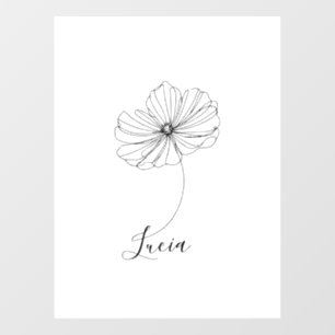 Personalised October Cosmos Birth Flower Gift 