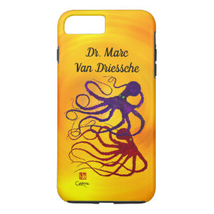 Personalised Octopi On Yellow - Tough Phone Case